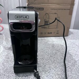 Kotlie Capsule Coffee Machine - Black and Silver
